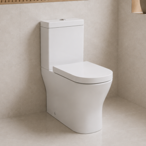 Port Closed Back Close Coupled Rimless WC & Soft Close Seat