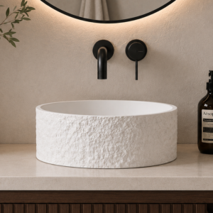 Rock Basin Round Matte White