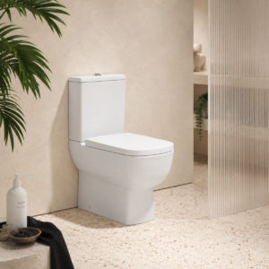 Modern , White , Close Coupled WC, Soft Square, Rimless, soft close