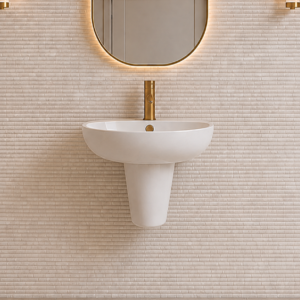 Dei 450 Ceramic Basin & Semi Pedestal