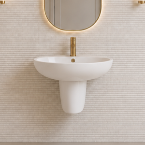 Dei 500 Ceramic Basin & Semi Pedestal